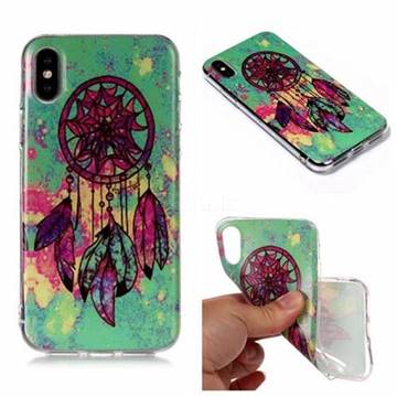 Green Wind Chime Matte Soft TPU Back Cover for iPhone XS Max (6.5 inch)
