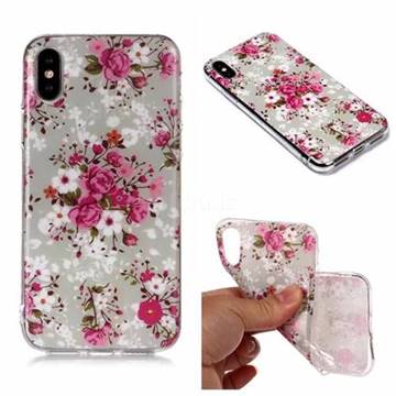 Rose Flower Matte Soft TPU Back Cover for iPhone XS Max (6.5 inch)