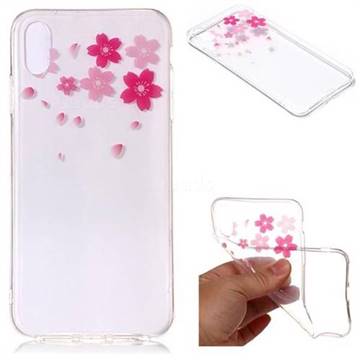 Sakura Flowers Super Clear Soft TPU Back Cover for iPhone XS Max (6.5 inch)