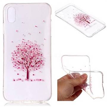 Cherry Flower Tree Super Clear Soft TPU Back Cover for iPhone XS Max (6.5 inch)
