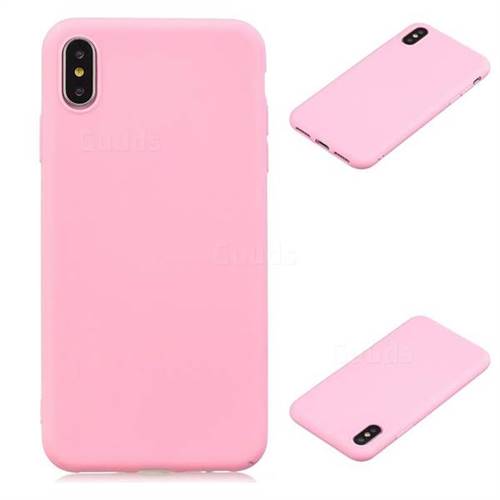 Candy Soft Silicone Protective Phone Case for iPhone XS Max (6.5 inch) - Dark Pink