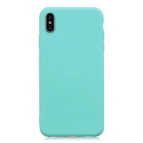Apple Light Blue Teal Iphone X Case Candy Soft Silicone Protective