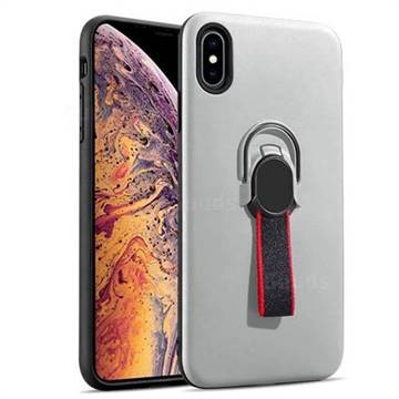 Raytheon Multi-function Ribbon Stand Back Cover for iPhone XS Max (6.5 inch) - Silver