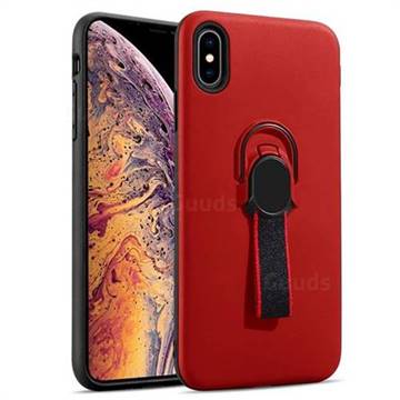 Raytheon Multi-function Ribbon Stand Back Cover for iPhone XS Max (6.5 inch) - Red