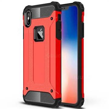 King Kong Armor Premium Shockproof Dual Layer Rugged Hard Cover for iPhone XS Max (6.5 inch) - Big Red