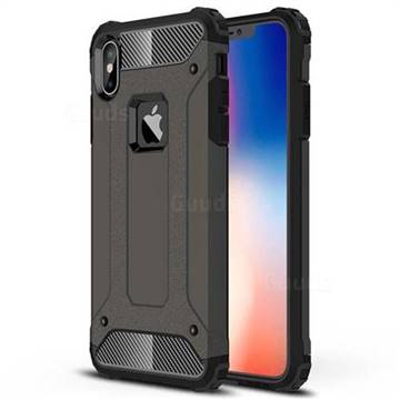 King Kong Armor Premium Shockproof Dual Layer Rugged Hard Cover for iPhone XS Max (6.5 inch) - Bronze