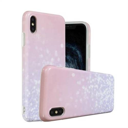 Glitter Pink Marble Clear Bumper Glossy Rubber Silicone Phone Case for  iPhone XS Max (6.5 inch) - Back Cover - Guuds