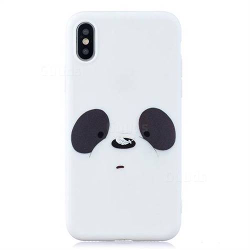 White Feather Panda Soft Kiss Candy Hand Strap Silicone Case for