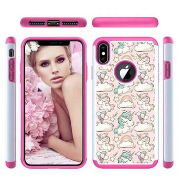 Pink Pony Shock Absorbing Hybrid Defender Rugged Phone Case Cover for iPhone XS Max (6.5 inch)