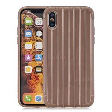 Suitcase Style Mobile Phone Back Cover for iPhone XS Max (6.5 inch) - Brown