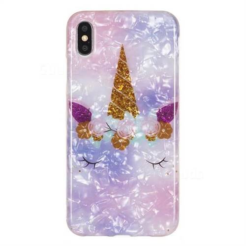 Flowers and Leaves Shell Pattern Clear Bumper Glossy Rubber Silicone Phone  Case for iPhone XS Max (6.5 inch) - Back Cover - Guuds