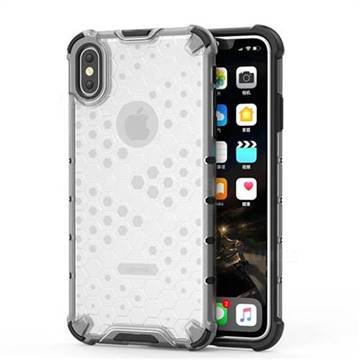 Honeycomb TPU + PC Hybrid Armor Shockproof Case Cover for iPhone XS Max (6.5 inch) - Transparent