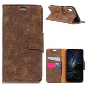 MURREN Luxury Retro Classic PU Leather Wallet Phone Case for iPhone XS Max (6.5 inch) - Brown