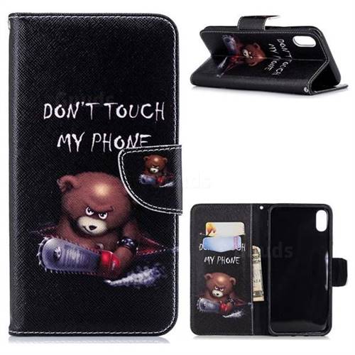 Chainsaw Bear Leather Wallet Case for iPhone XS Max (6.5 inch)