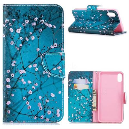 Blue Plum Leather Wallet Case for iPhone XS Max (6.5 inch)