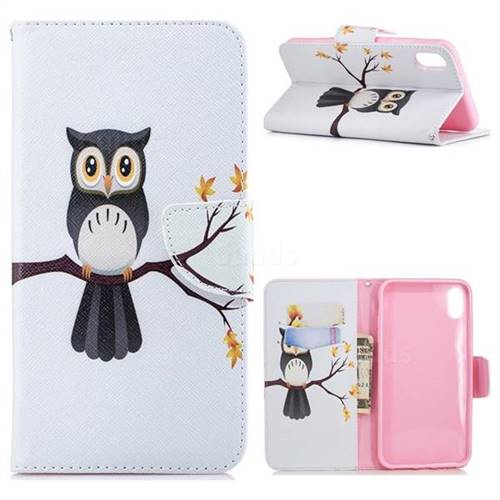 Owl on Tree Leather Wallet Case for iPhone XS Max (6.5 inch)