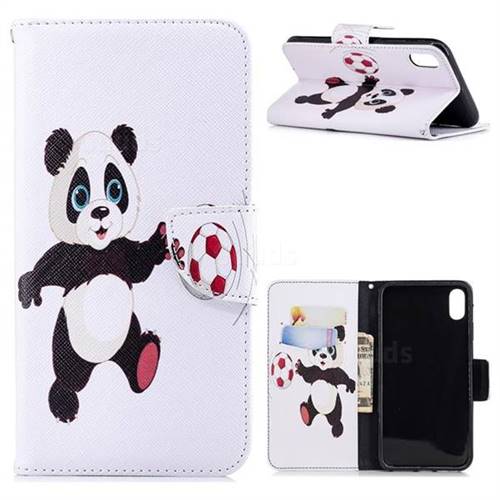 Football Panda Leather Wallet Case for iPhone XS Max (6.5 inch)