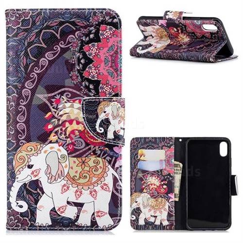 Totem Flower Elephant Leather Wallet Case for iPhone XS Max (6.5 inch)