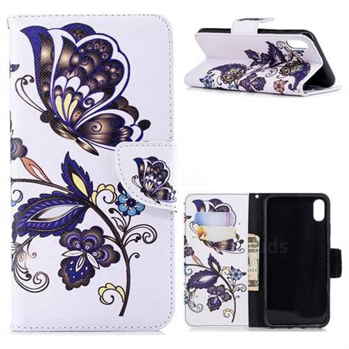 Butterflies and Flowers Leather Wallet Case for iPhone XS Max (6.5 inch)