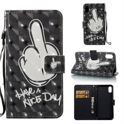 Have a Nice Day 3D Painted Leather Wallet Case for iPhone XS Max (6.5 inch)