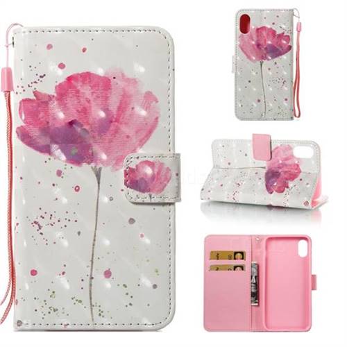 Watercolor 3D Painted Leather Wallet Case for iPhone XS Max (6.5 inch)
