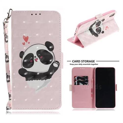 Heart Cat 3D Painted Leather Wallet Phone Case for iPhone XS Max (6.5 inch)