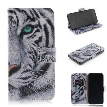 White Tiger PU Leather Wallet Case for iPhone XS Max (6.5 inch)