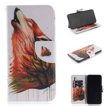 Color Wolf PU Leather Wallet Case for iPhone XS Max (6.5 inch)