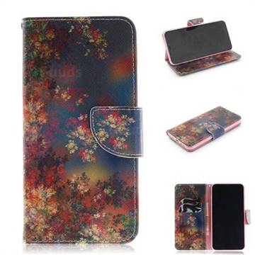 Colored Flowers PU Leather Wallet Case for iPhone XS Max (6.5 inch)