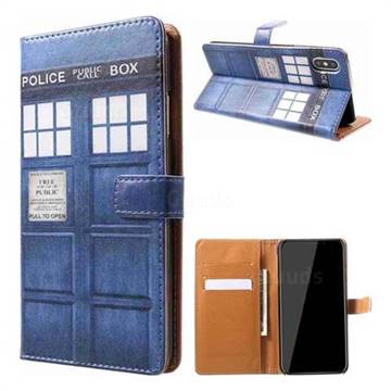 Police Box Leather Wallet Case for iPhone XS Max (6.5 inch)