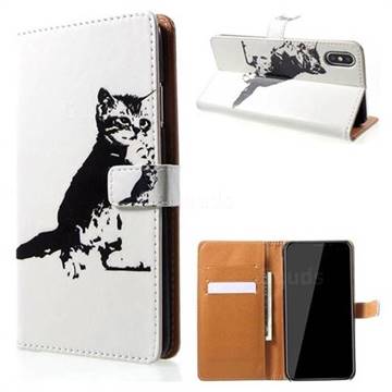 Cute Cat Leather Wallet Case for iPhone XS Max (6.5 inch)
