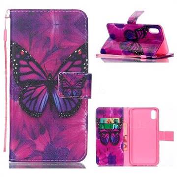Black Butterfly Leather Wallet Phone Case for iPhone XS Max (6.5 inch)