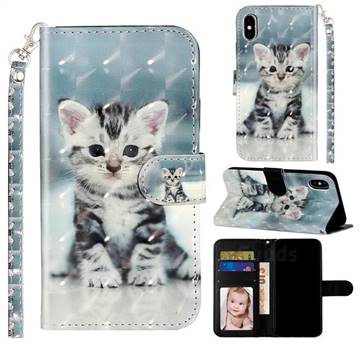 Kitten Cat 3D Leather Phone Holster Wallet Case for iPhone XS Max (6.5 inch)