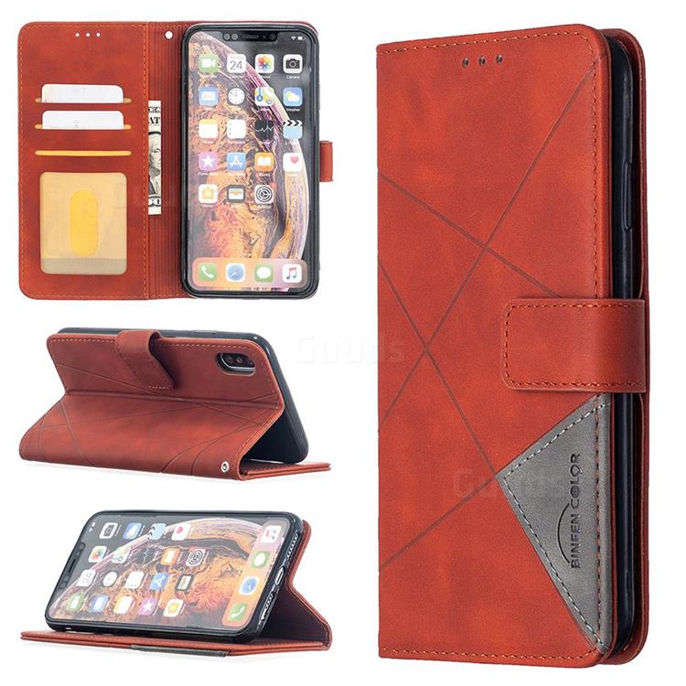 Binfen Color BF05 Prismatic Slim Wallet Flip Cover for iPhone XS Max (6.5 inch) - Brown