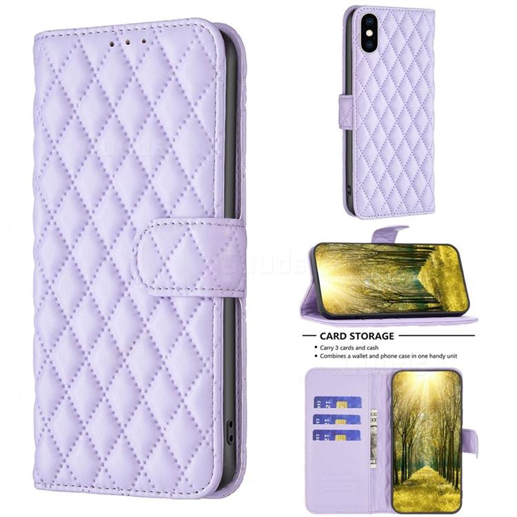 Binfen Color BF-14 Fragrance Protective Wallet Flip Cover for iPhone XS Max (6.5 inch) - Purple