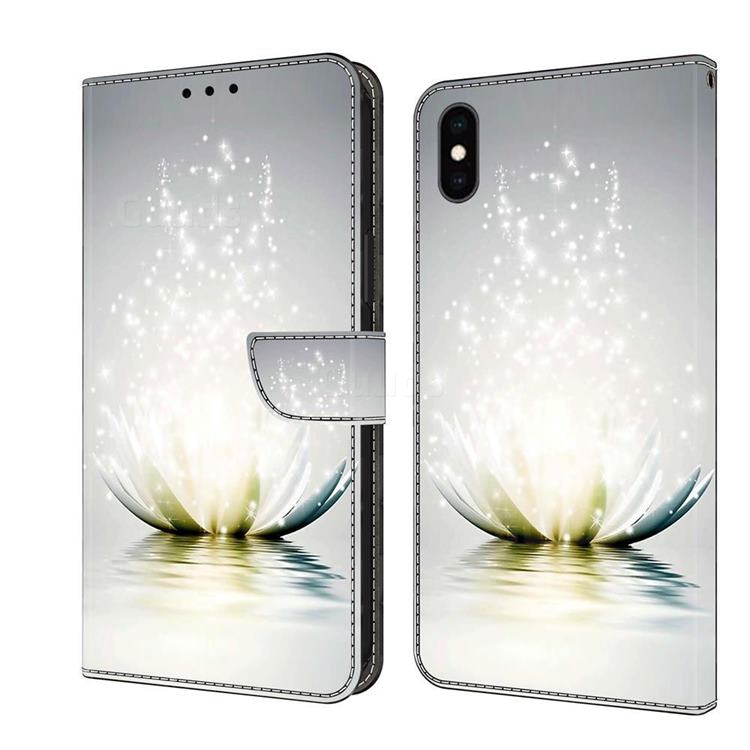 Flare lotus Crystal PU Leather Protective Wallet Case Cover for iPhone XS Max (6.5 inch)
