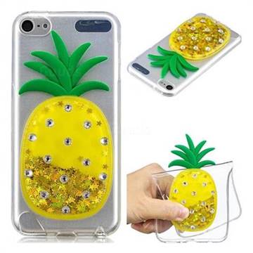 Gold Pineapple Liquid Quicksand Soft 3D Cartoon Case for iPod Touch 5 6