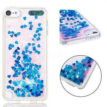 Dynamic Liquid Glitter Quicksand Sequins TPU Phone Case for iPod Touch 5 6 - Blue