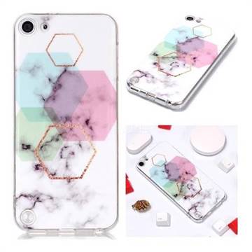 Hexagonal Soft TPU Marble Pattern Phone Case for iPod Touch 5 6