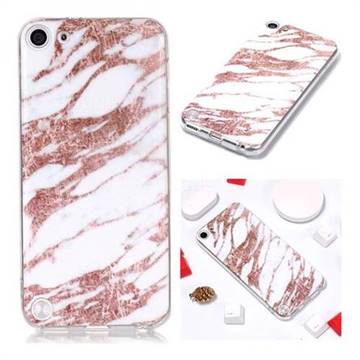 Rose Gold Grain Soft TPU Marble Pattern Phone Case for iPod Touch 5 6