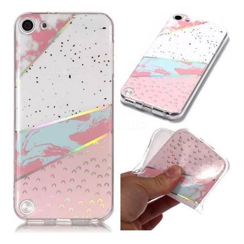 Matching Color Marble Pattern Bright Color Laser Soft TPU Case for iPod Touch 5 6