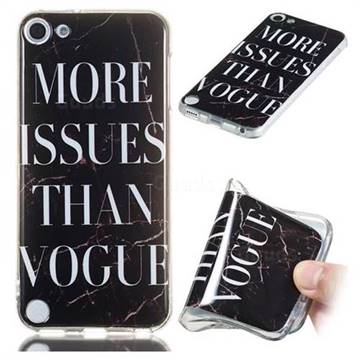 Stylish Black Soft TPU Marble Pattern Phone Case for iPod Touch 5 6