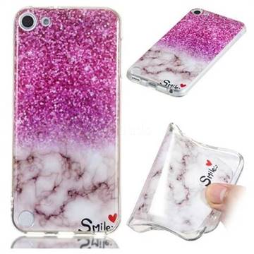 Love Smoke Purple Soft TPU Marble Pattern Phone Case for iPod Touch 5 6