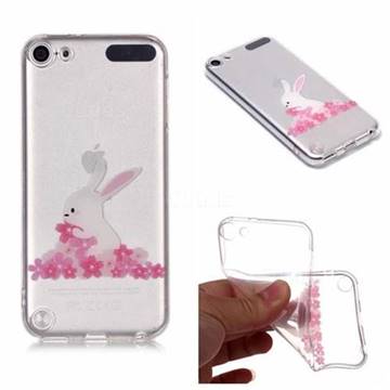 Cherry Blossom Rabbit Super Clear Soft TPU Back Cover for iPod Touch 5 6
