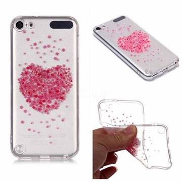Heart Cherry Blossoms Super Clear Soft TPU Back Cover for iPod Touch 5 6