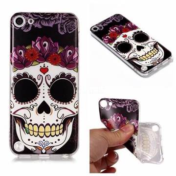 Flowers Skull Matte Soft TPU Back Cover for iPod Touch 5 6