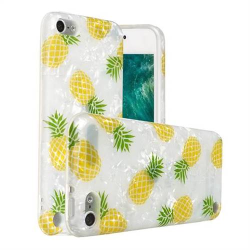 Yellow Pineapple Shell Pattern Clear Bumper Glossy Rubber Silicone ...