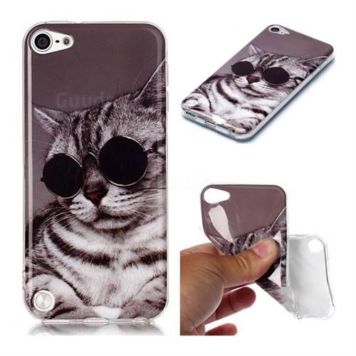 Kitten with Sunglasses Soft TPU Cell Phone Back Cover for iPod Touch 5 6
