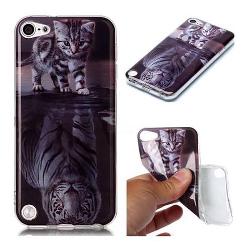 Cat and Tiger Soft TPU Cell Phone Back Cover for iPod Touch 5 6