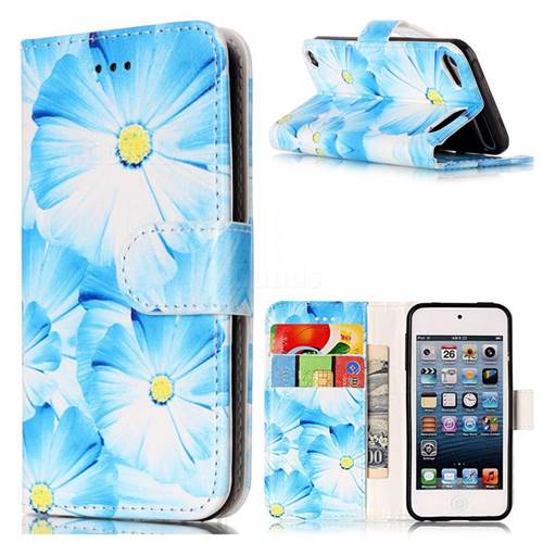 Orchid Flower PU Leather Wallet Case for iPod Touch 5 6